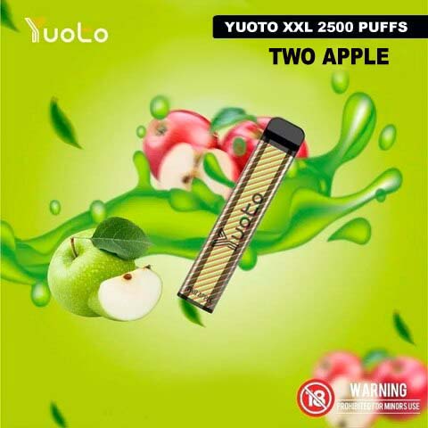 Yuoto XXL 2500 PUffs Two apple ice Disposable
