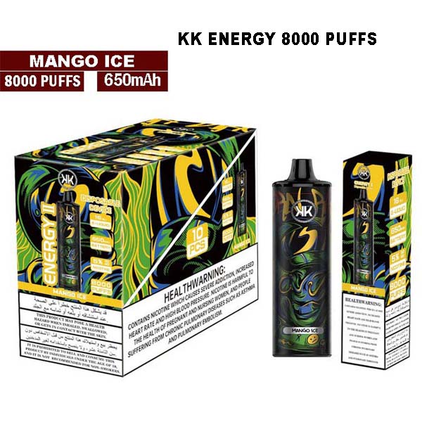 KK Energy 8000 Puff Rechargeable Mesh Coil Disposable